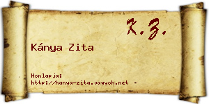Kánya Zita névjegykártya